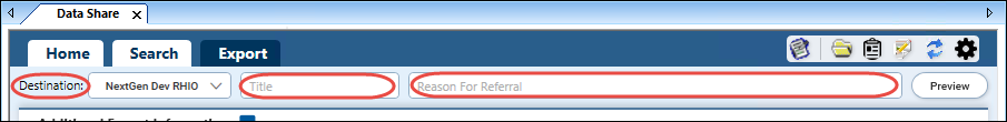 Destination, Title, and Reason for Referral