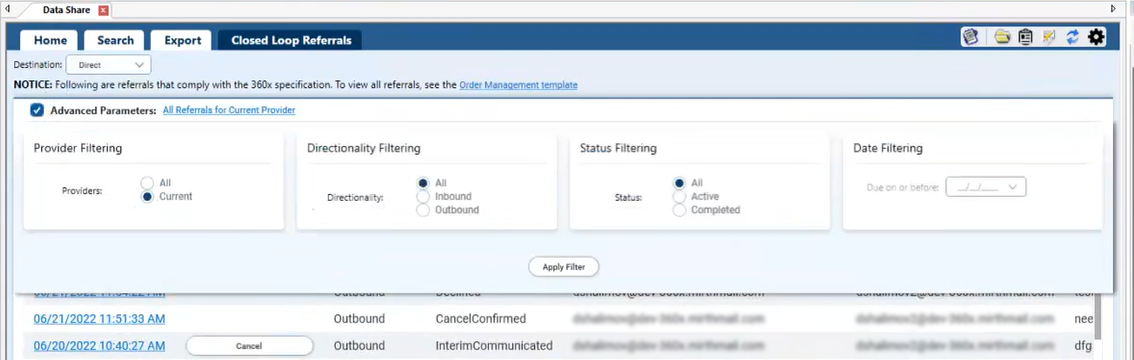 Advanced Parameters Check Box