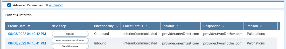 Referrals within the Same Practice