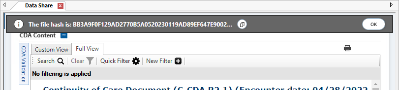 Copy Hash Value