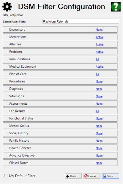 Editing User Filter