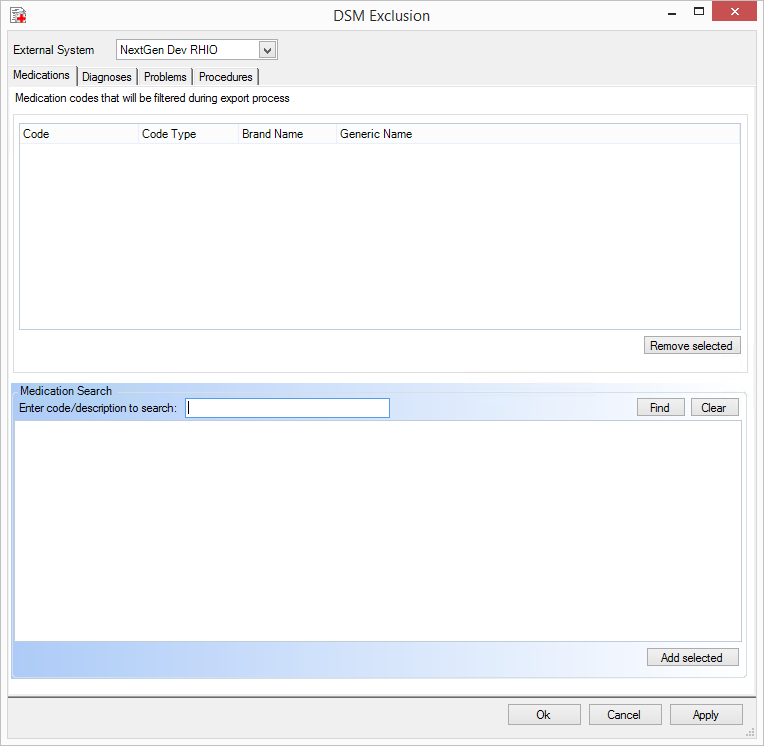 DSM Exclusion Window