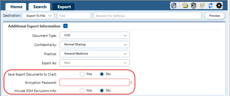 Options for File Export