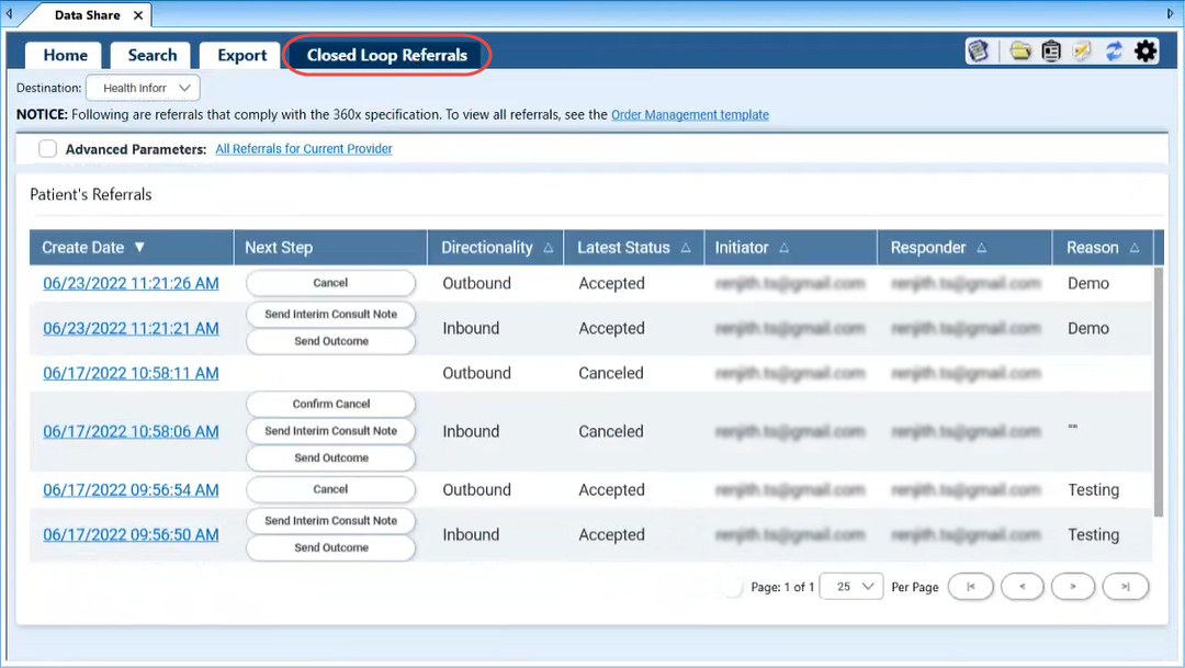Closed Loop Referrals