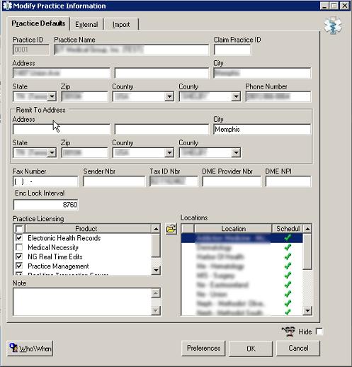 Modify Practice Information