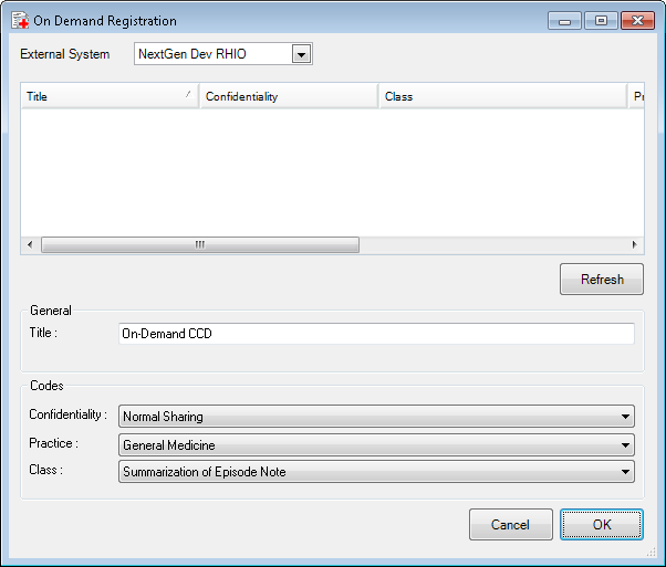 On Demand Registration Window