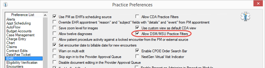 Allow DSM/MSU Practice Filters