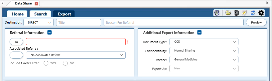 Referral Information Pane