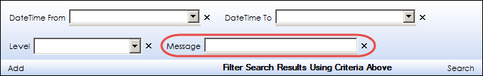 A Search Criteria Field that Has Been Restored