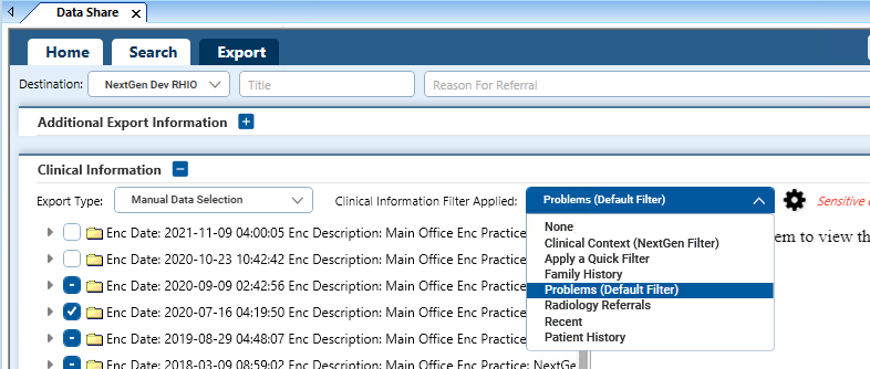 Selecting a Filter