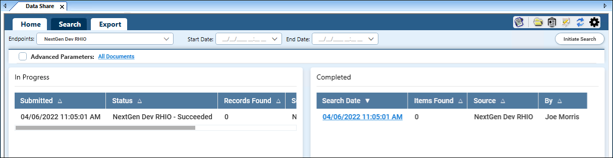 Search Tab