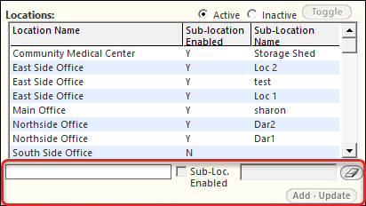 Enable sub-location