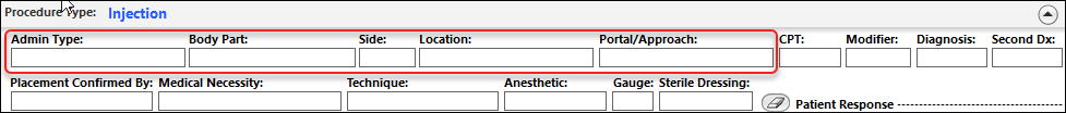 Configurable picklist fields on MICS Injections/Aspirations template