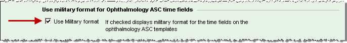 use military format option