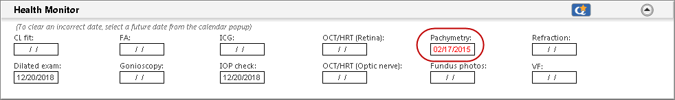 health monitor section