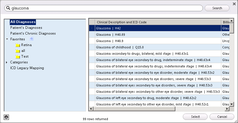 diagnosis lookup link