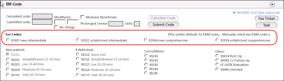 emi code panel