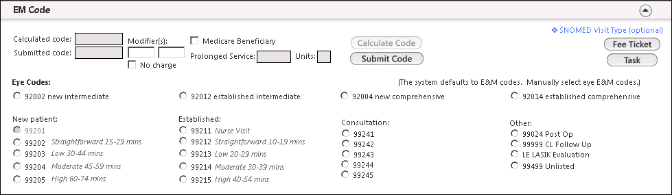 em code template