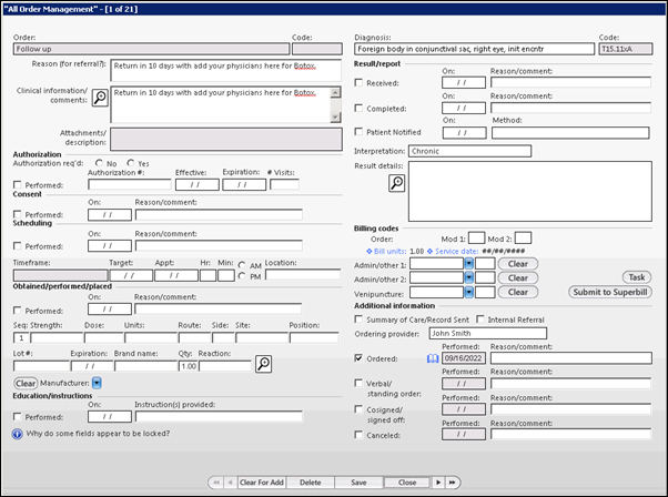 all order management window