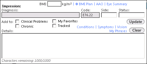 impressions section