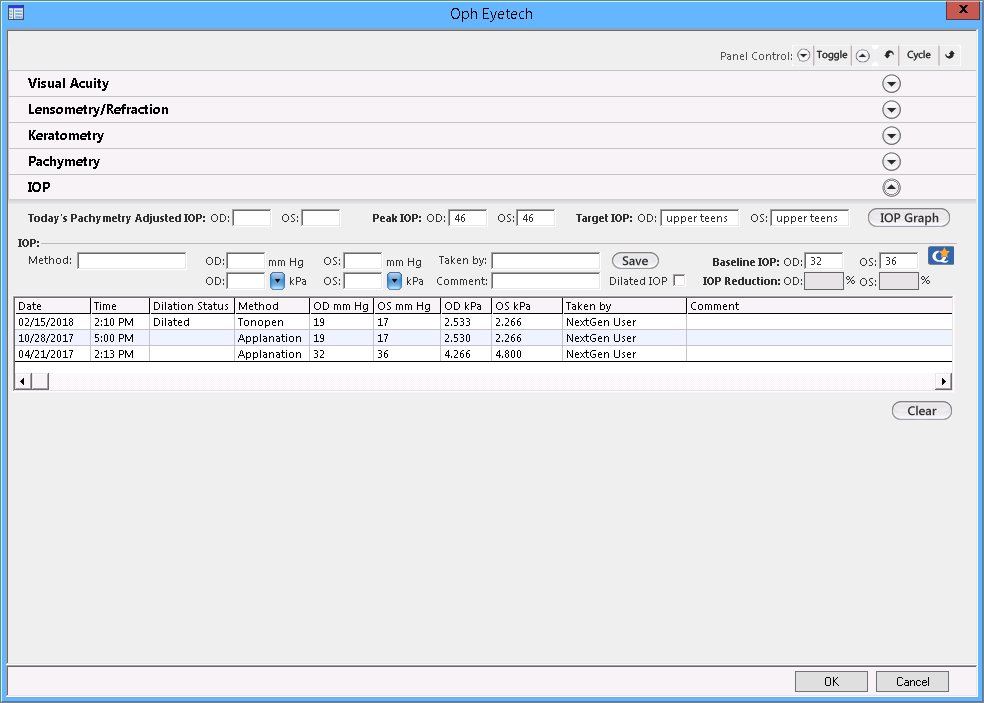 iop extended - oph template