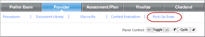post-op exam link
