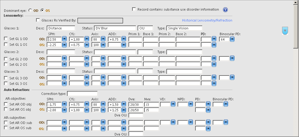 auto refraction section