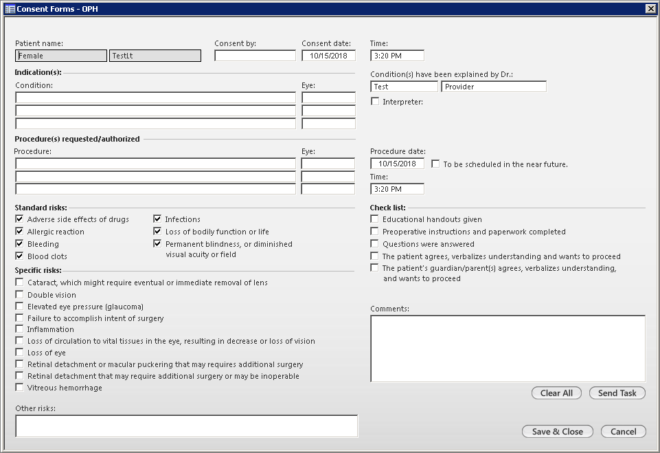 consent forms - oph template