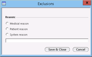 exclusions window