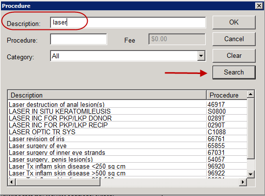 procedure search tool