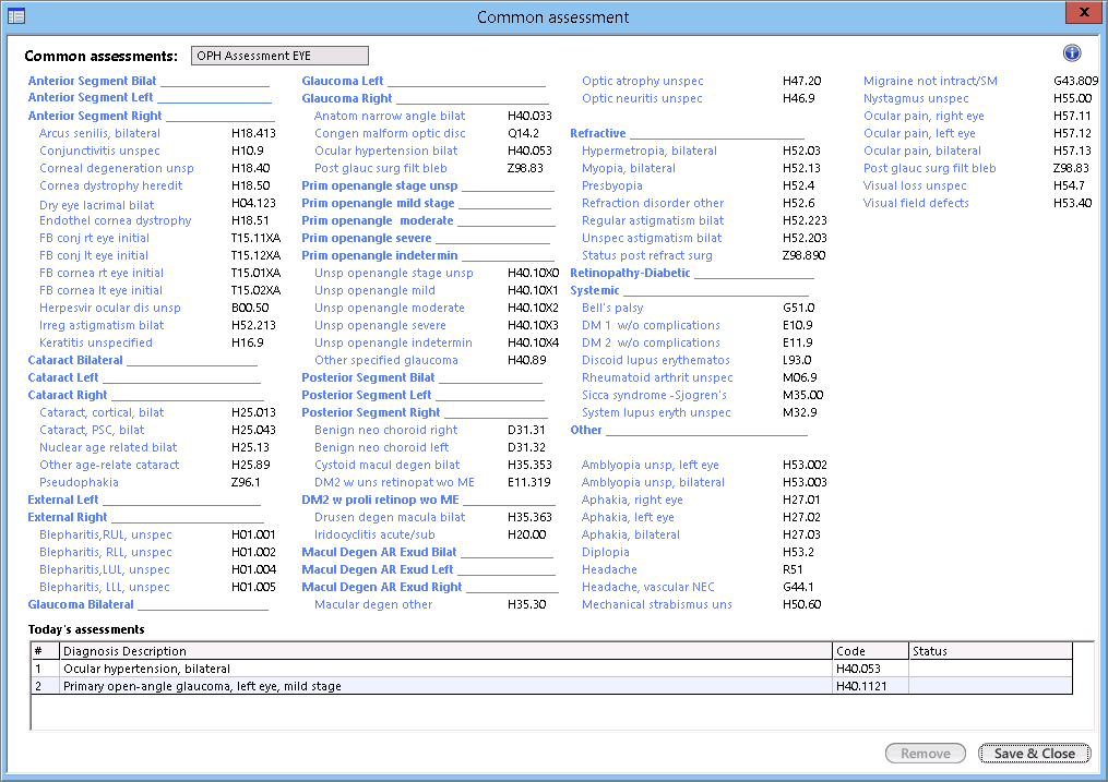 common assessment window