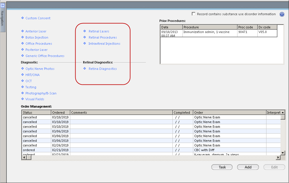The Procedures - OPH template.