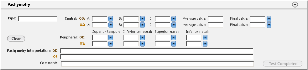 pachymetry template