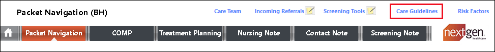 Care Guidelines link