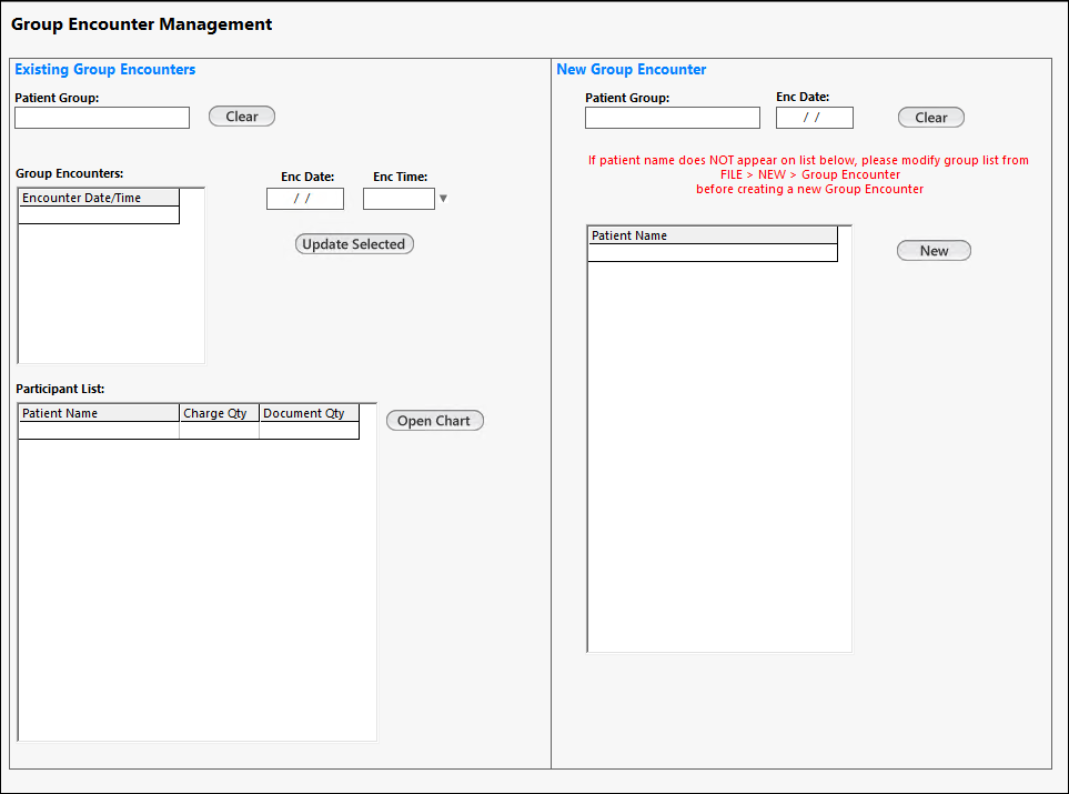 Group Encounter Management template