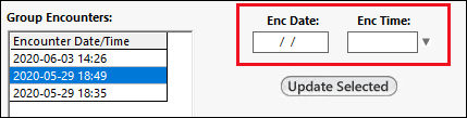 Encounter Date and Time