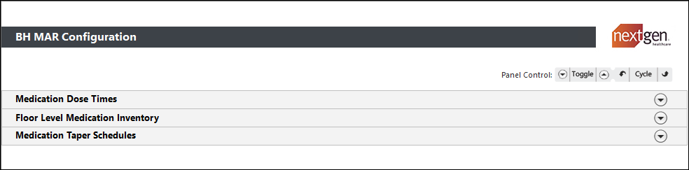 BH MAR Configuration template