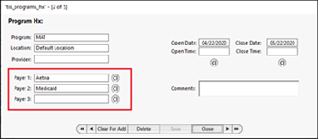 programs template window