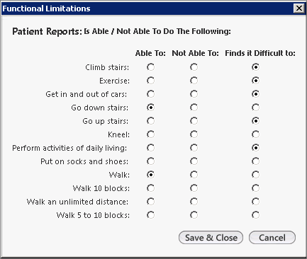 Functional Limitations