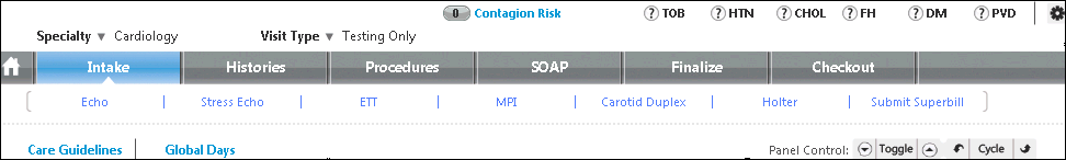 Cardiology Only Testing Links