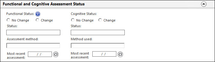 Functional and Cognitive Assessment Status