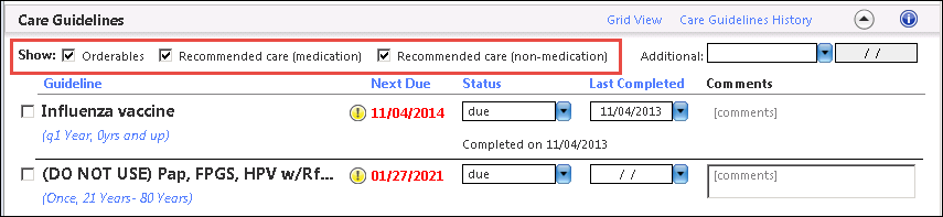 Care Guidelines Paged View