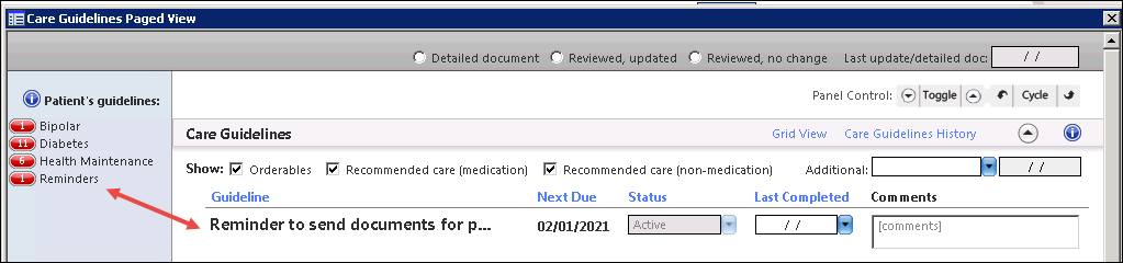 Care Guidelines Paged View