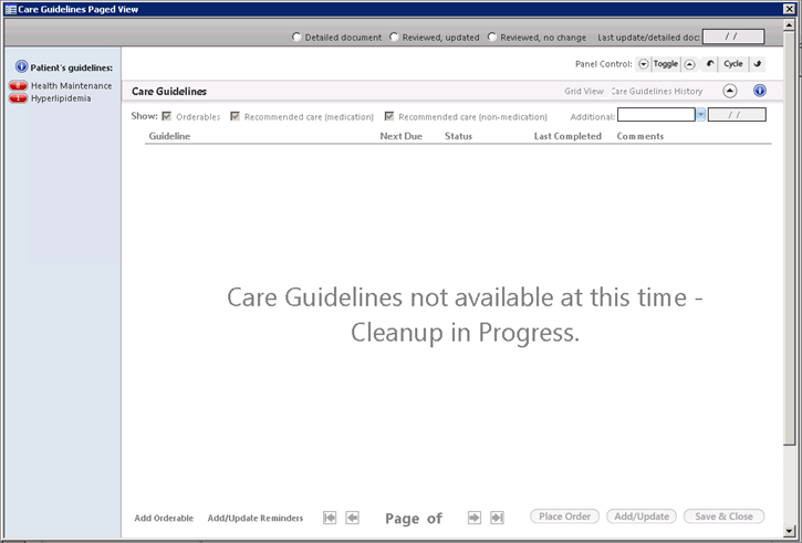 Care Guidelines Paged View