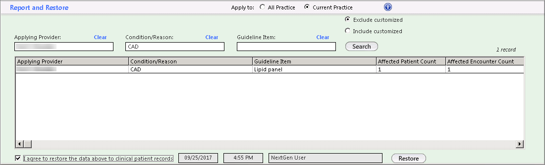 Report and Restore