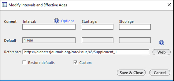 Modify Intervals and Effective Ages