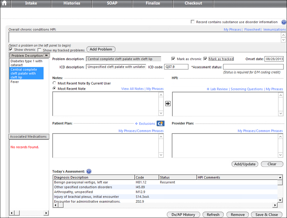 Chronic Conditions template