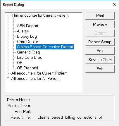 Report Dialog