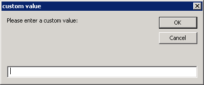 custom value