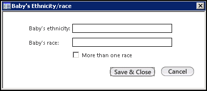 Baby's ethnicity and race